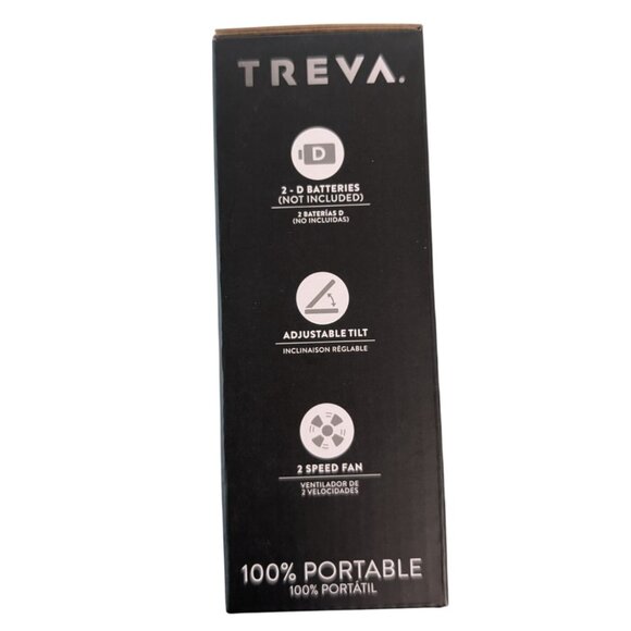 Treva 5" 2-Speed Portable Battery-Powered Fan With Adjustable Tilt & Sta-Fresh A - Picture 4 of 8